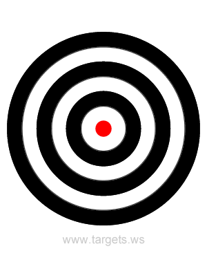bullseye clipart black and white