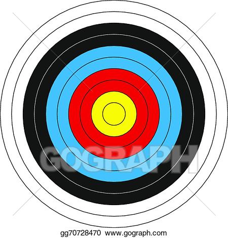 Bullseye clipart colorful. Vector illustration target stock