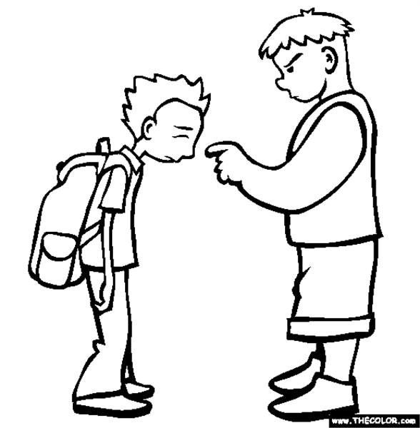 bullying clipart black and white