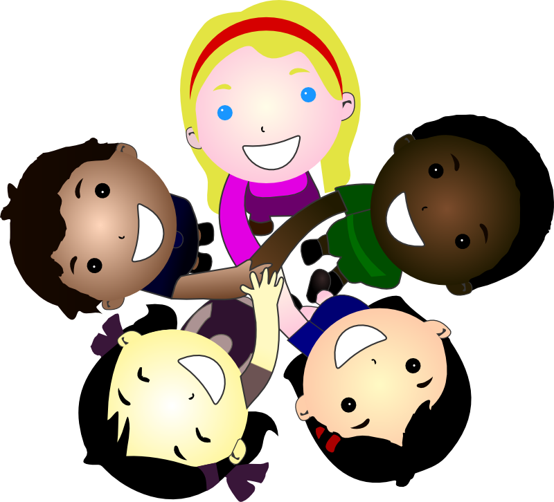 Bullying prevention with friendship. Clipart people friend