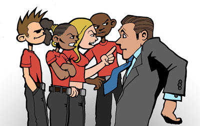 bullying clipart office