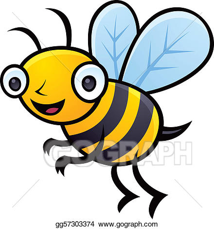 Bumblebee clipart bubble bee. Vector illustration gg 