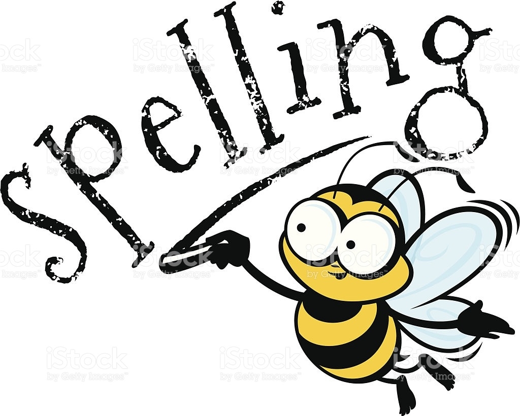 Letters pencil and in. Bumblebee clipart spelling bee