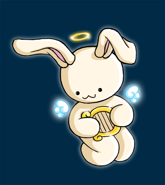 Bunnies clipart angel. Bunny by snowbunnyluv on