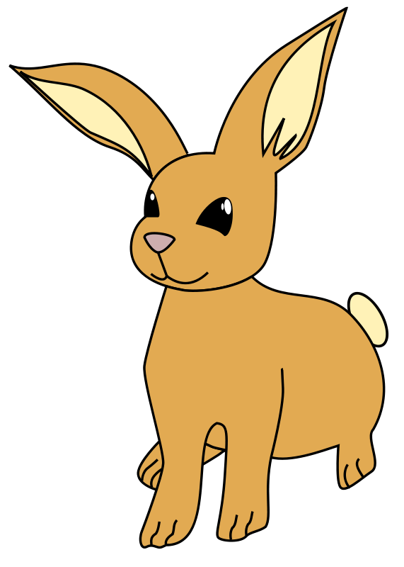 bunny clipart colored