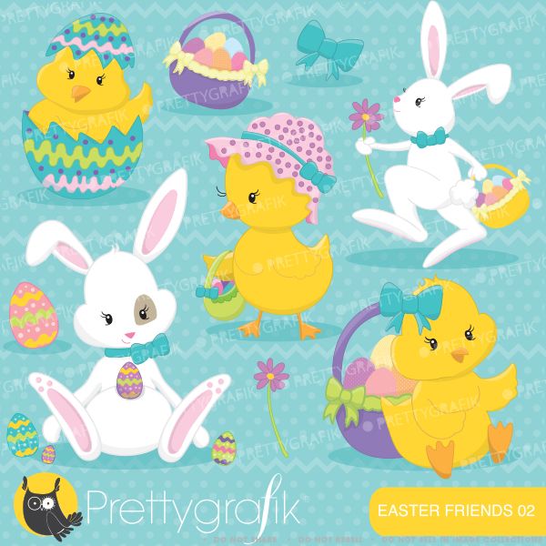  best easter images. Bunnies clipart friends