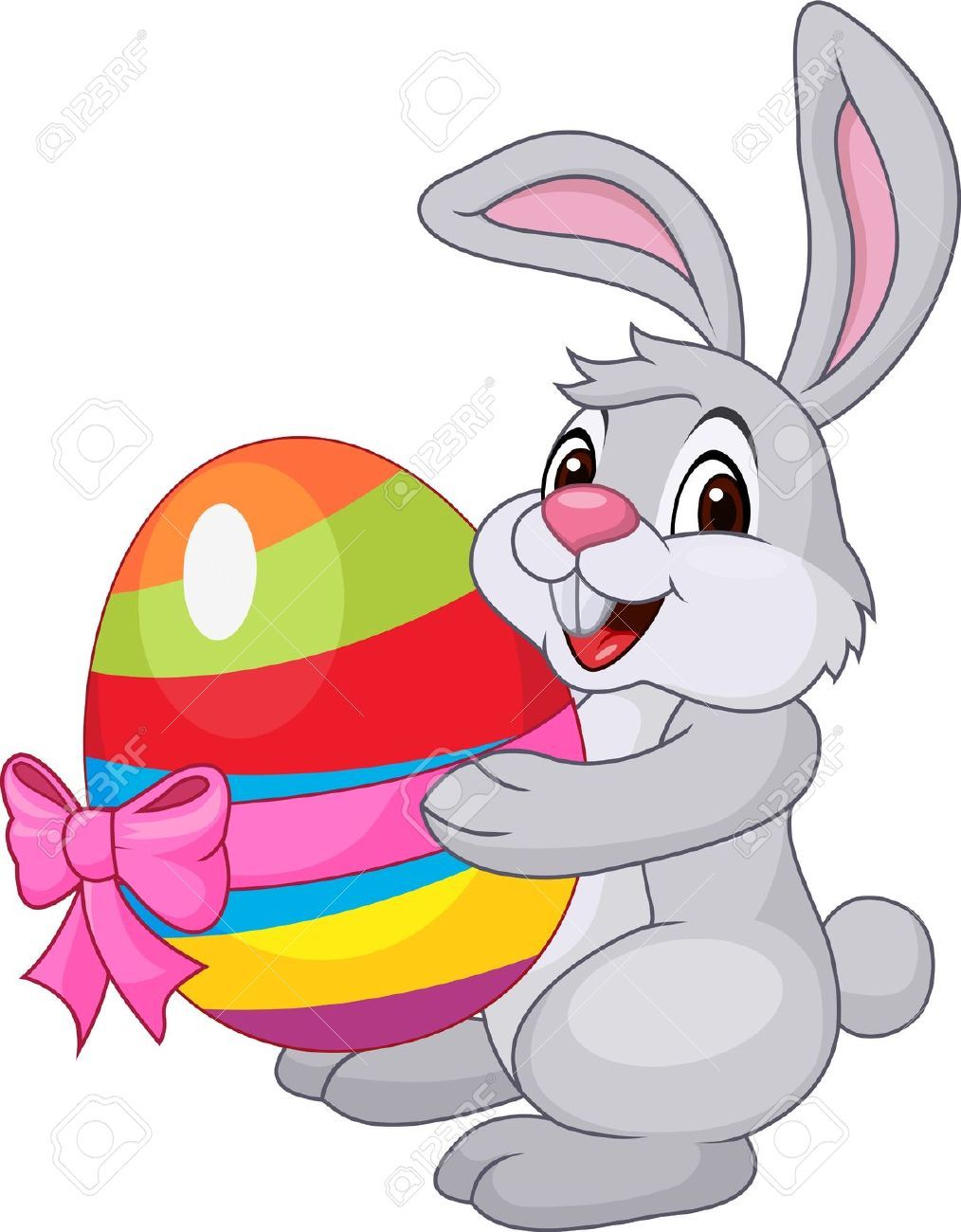 Easter bunny cute rabbit. Bunnies clipart friends