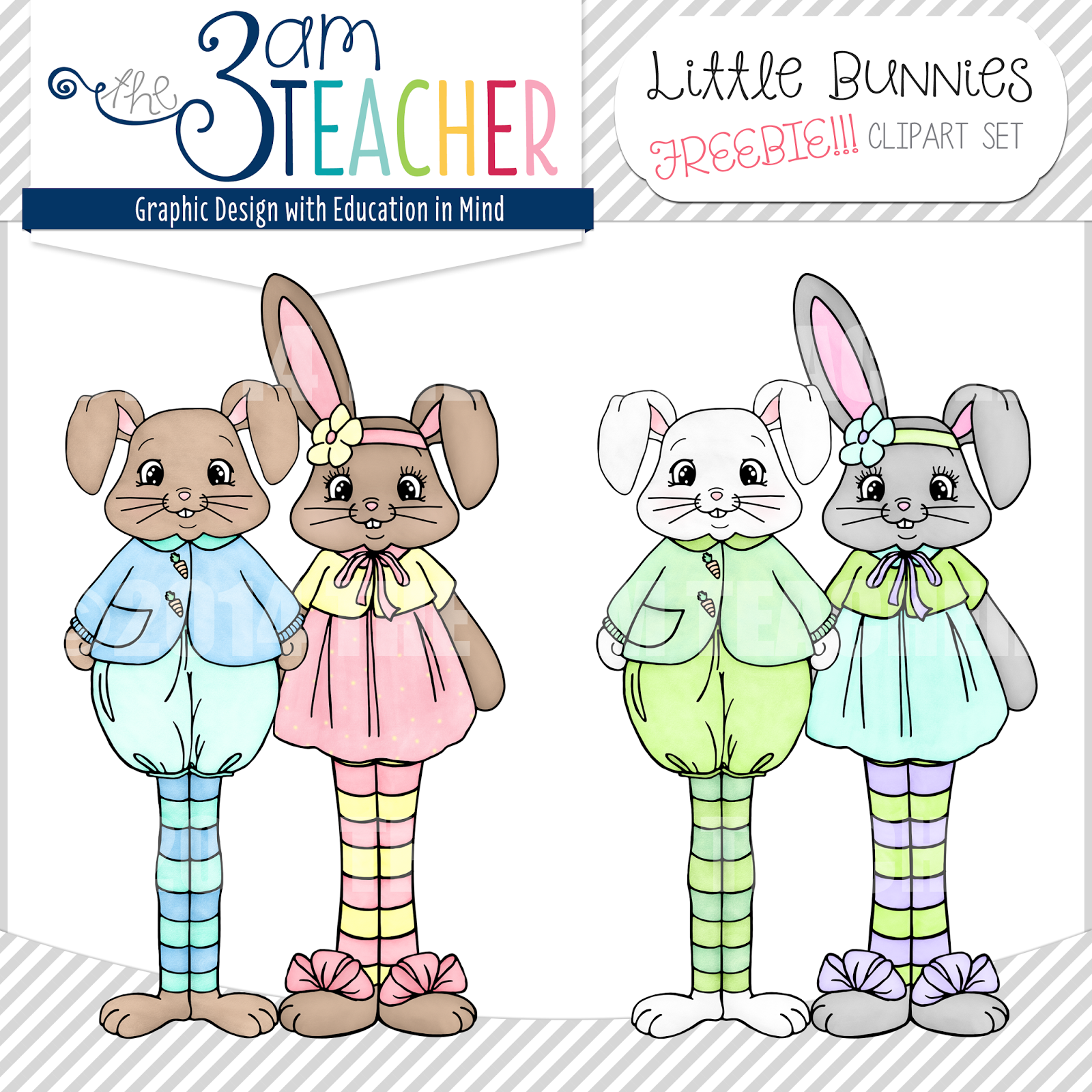 bunnies clipart friends