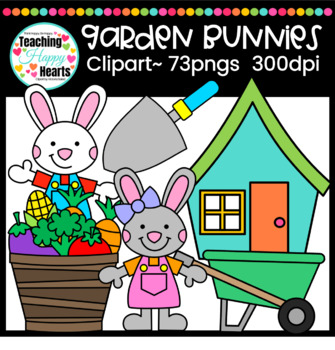 bunnies clipart garden