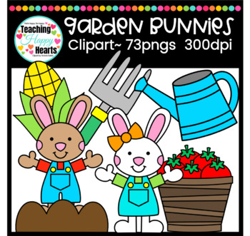 bunnies clipart garden