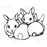 bunnies clipart group