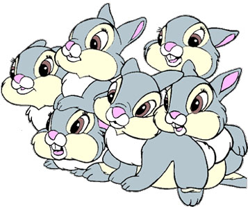 bunnies clipart group