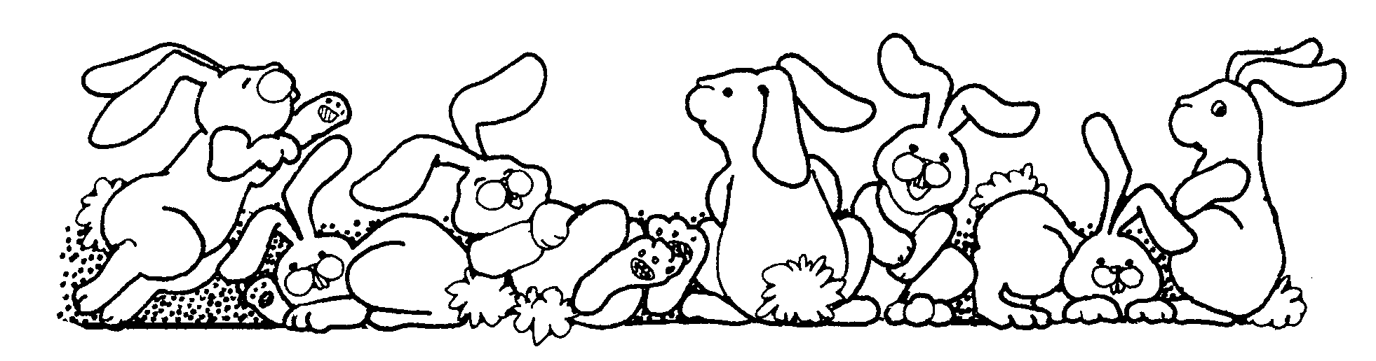 clipart bunny group