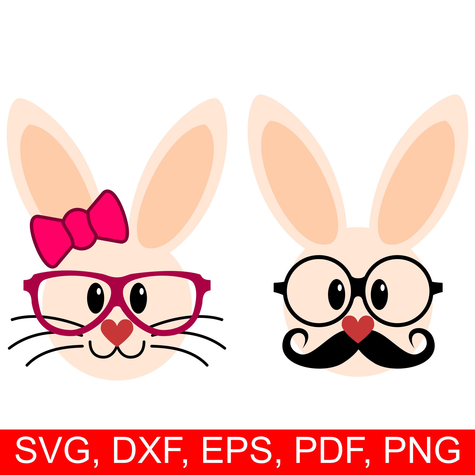 Miss and mr easter. Bunnies clipart hipster