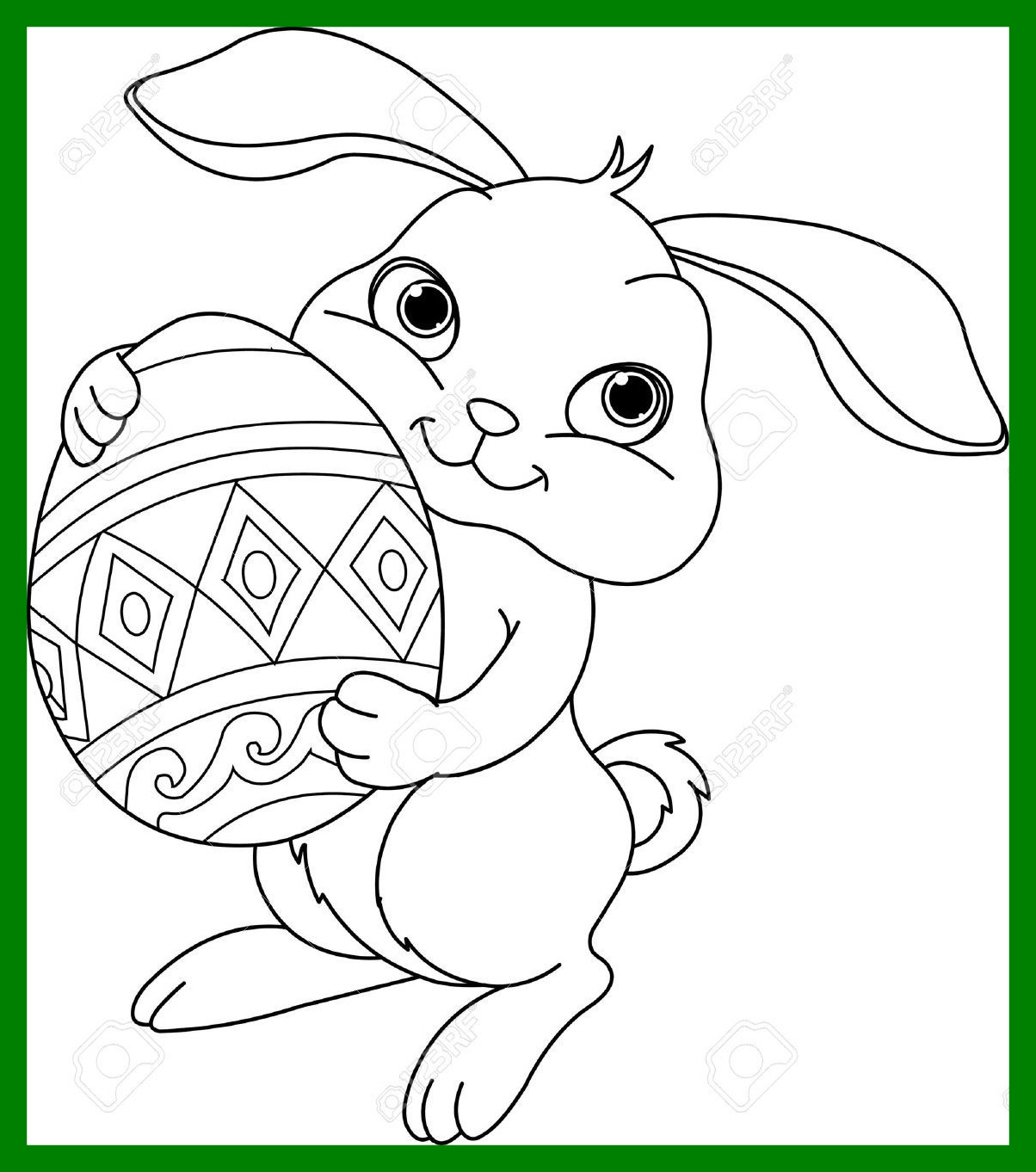 bunny clipart line art