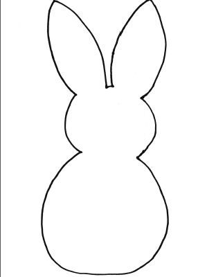 outline clipart bunny