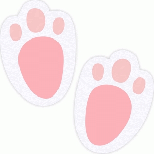 Track silhouette clip art. Bunnies clipart paw