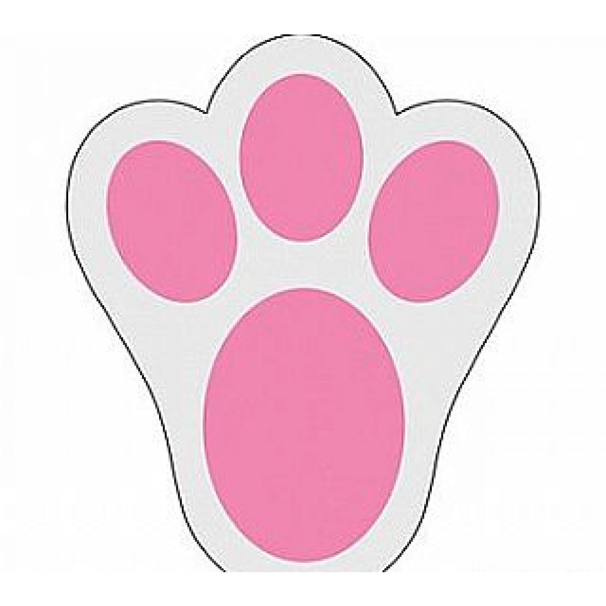  Free Printable Easter Bunny Paw Prints Template Front And Back Paws stencil footprint trail 
