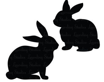 Bunnies clipart silhouette.  bunny clip art