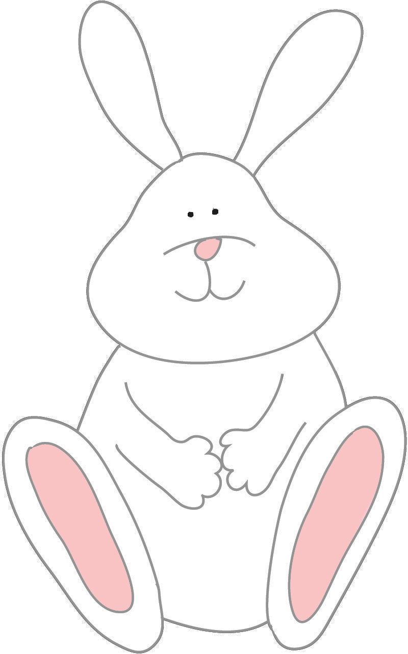 Funny easter . Back clipart bunny