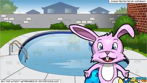 clipart bunny swimming