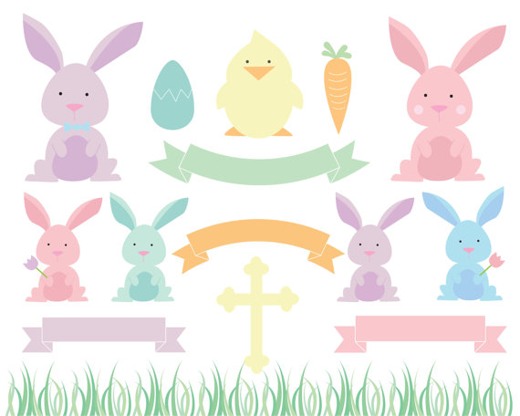 bunny clipart banner