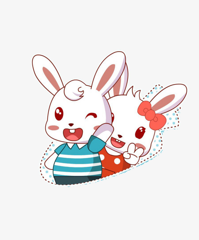 bunny clipart couple