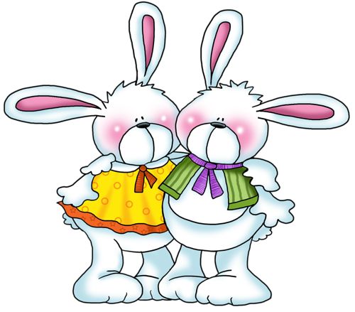 bunny clipart couple
