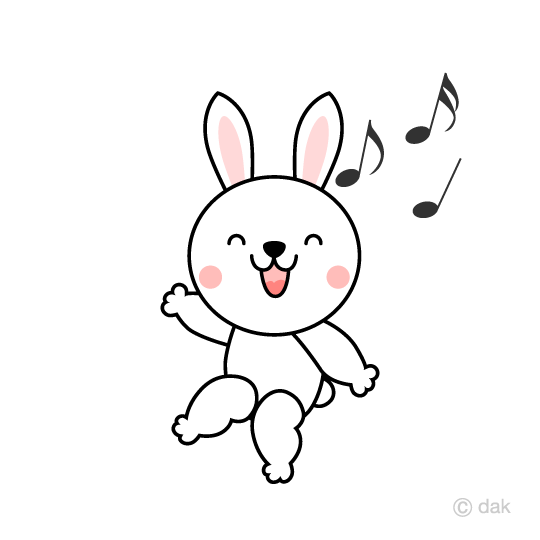 bunny clipart dancing