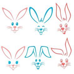 Bunny clipart face. Kid ideas for the