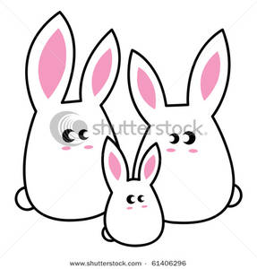 bunny clipart family