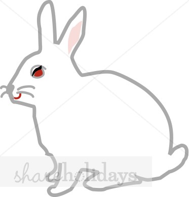 bunny clipart outline