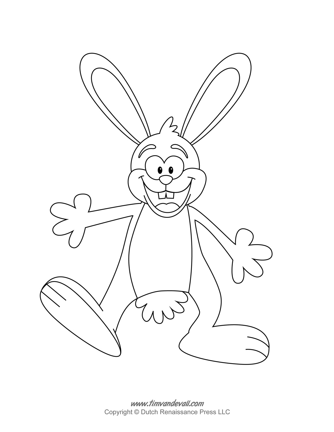 bunny clipart outline