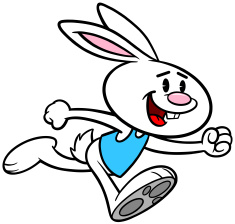 bunny clipart running
