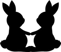bunny clipart silhouette