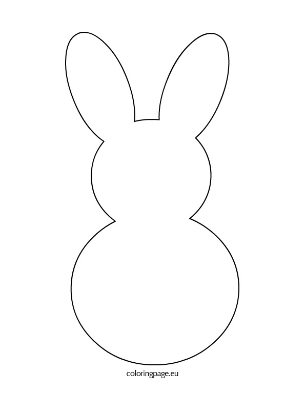 Printable Cute Bunny Template