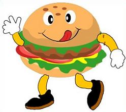 Burger clipart. Free cartoon