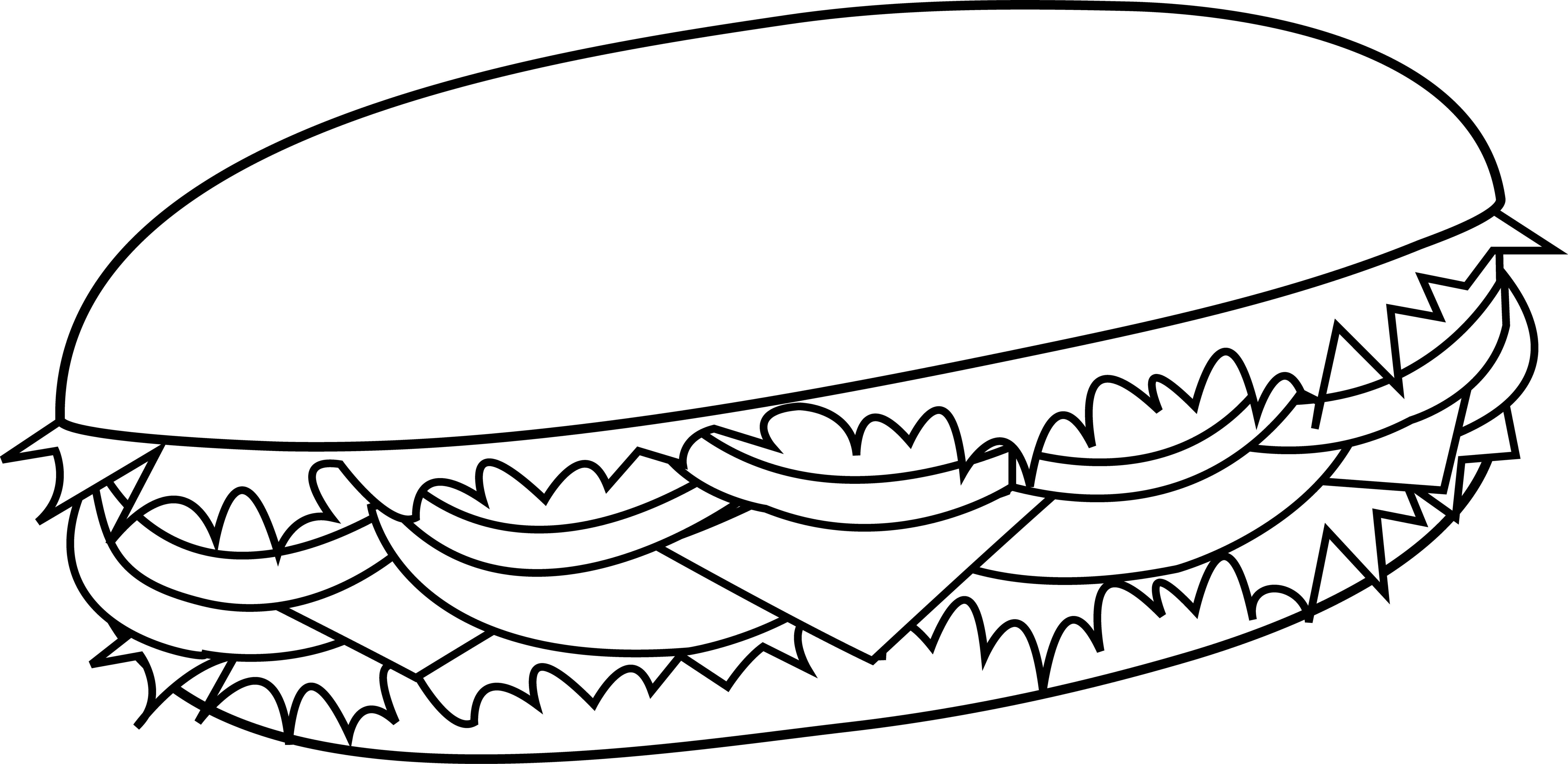 burger clipart black and white