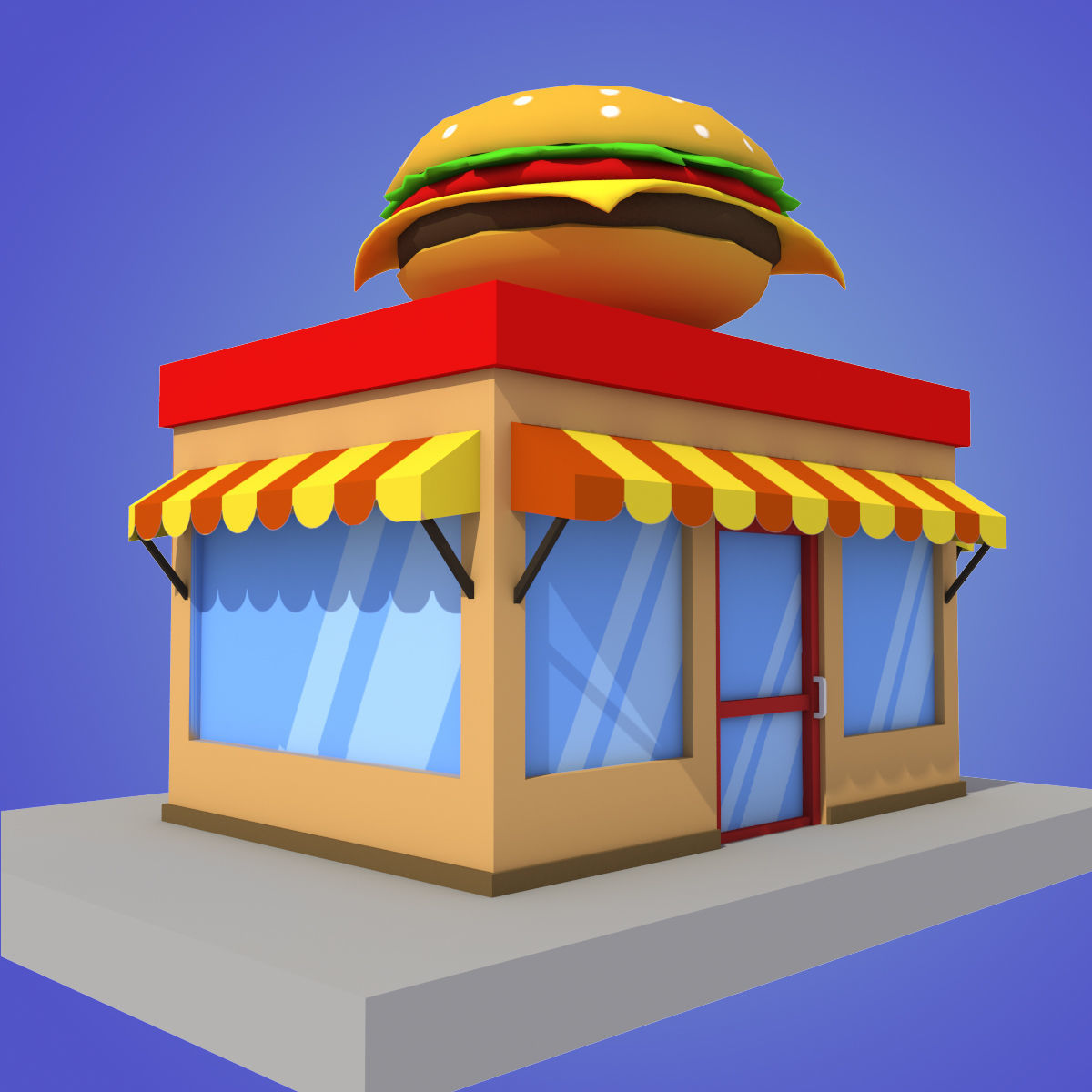 burger clipart building