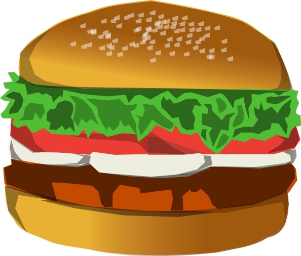 Clip art free vector. Burger clipart chicken burger