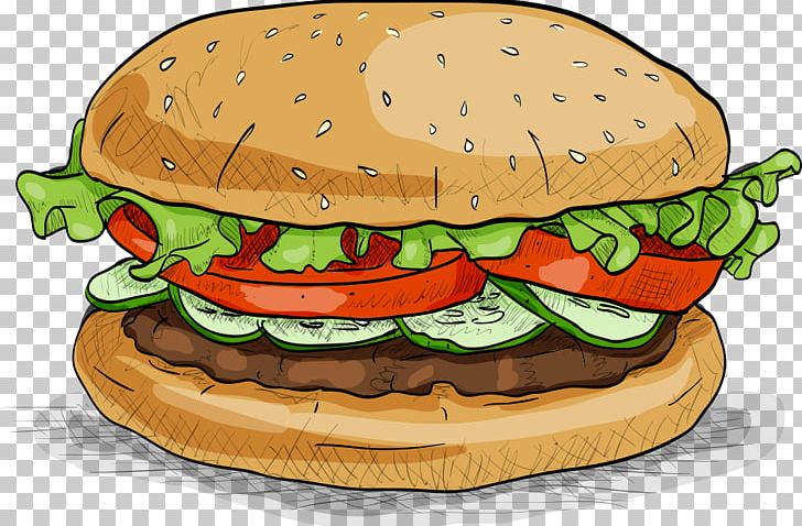 Hamburger clipart eye. Fast food veggie burger