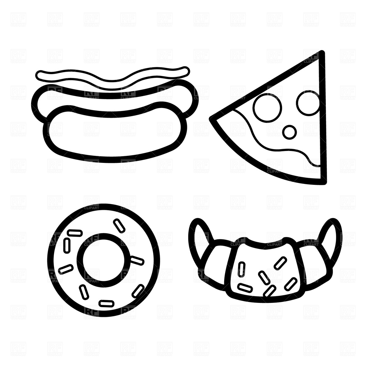 burger clipart outline