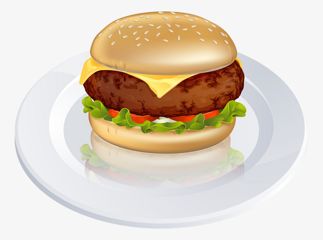Burger clipart plate clipart, Burger plate Transparent FREE for