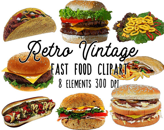 hamburger clipart vintage