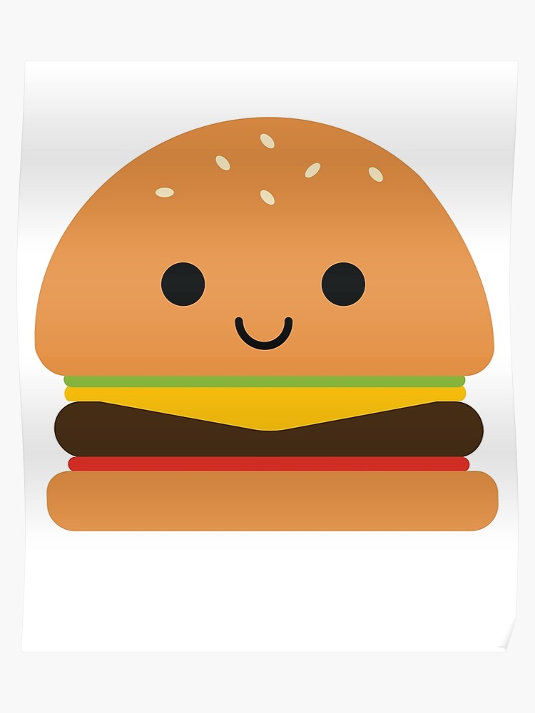 burger clipart smiley face
