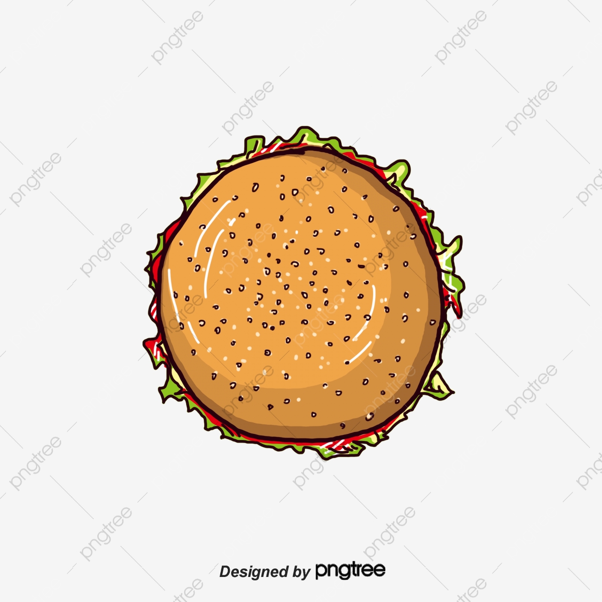 Food hamburger png transparent. Burger clipart top view