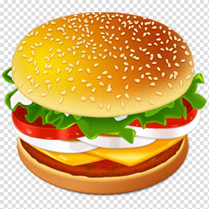 Cheeseburger veggie burger french. Hamburger clipart sandwich