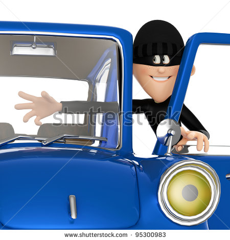 burglar clipart car