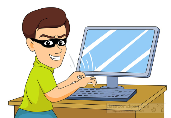 burglar clipart computer