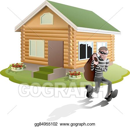 burglar clipart in house